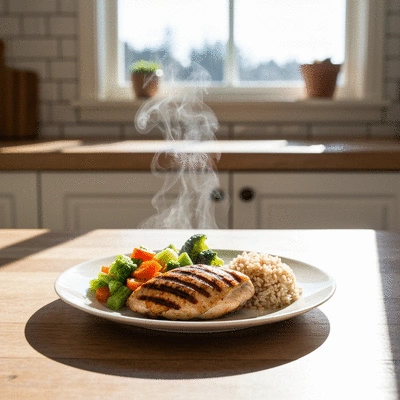 Healthy meal with fresh ingredients, representing acid reflux friendly diet