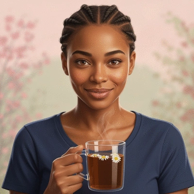 Assortment of natural remedies like ginger, aloe vera, and chamomile tea