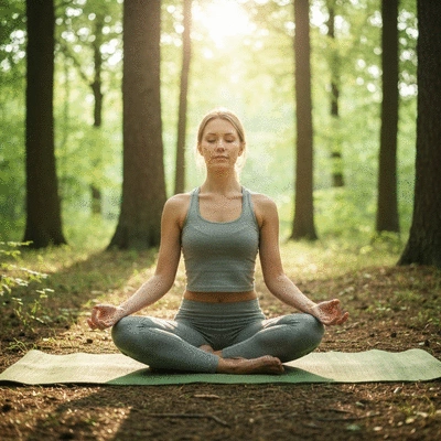 Person practicing mindfulness meditation to reduce stress